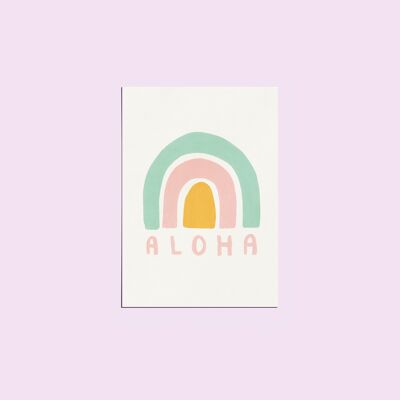 Illustrazione Aloha A5 arcobaleno