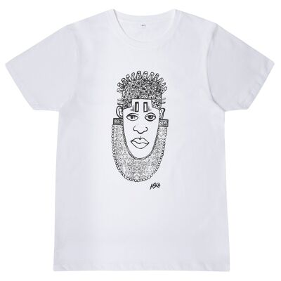 Camiseta Idia Art Earth Positive - Negro sobre blanco