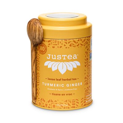 Turmeric Ginger | JUSTEA | 110 grams | Loose tea | Sustainable | fair trade