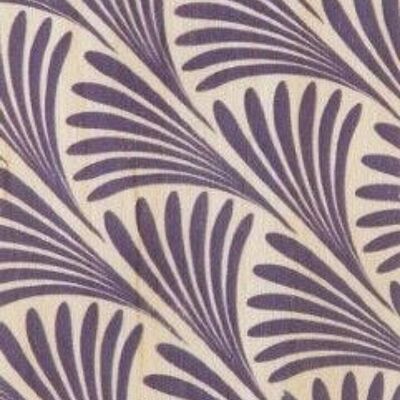 Marque-pages en bois - art deco purple palms