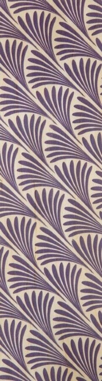 Marque-pages en bois - art deco purple palms