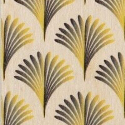 Marque-pages en bois - art deco yellow palms