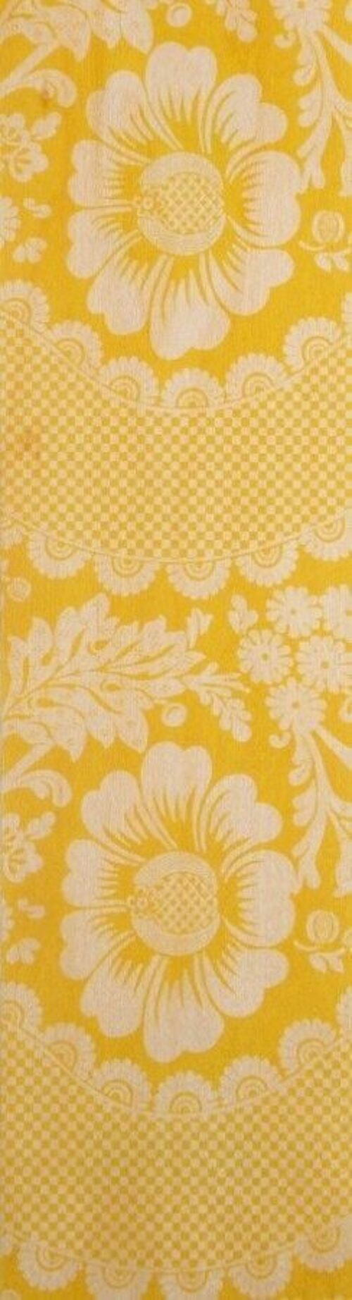 Marque-pages en bois - toile de jouy fleurs jaune