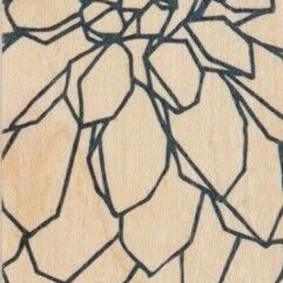 Marque-pages en bois - flowers dahlia