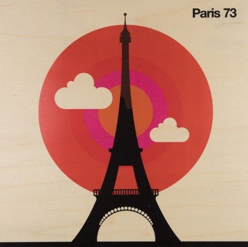 Poster en bois- around the world paris 73