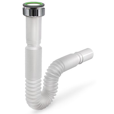Flexibler Ablaufschlauch 1 1/4" | Siphon für Waschbecken | Röhrensiphon aus Kunststoff | 5/4"- Ø 32 mm