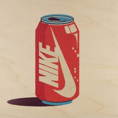 Wooden poster - brand mix nike