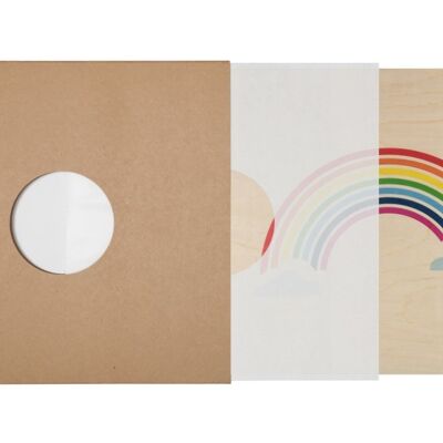 Wooden poster - miami rainbow