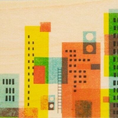 Carte en bois- kids buildings 2