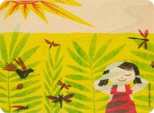 Carte en bois- kids jungle girl