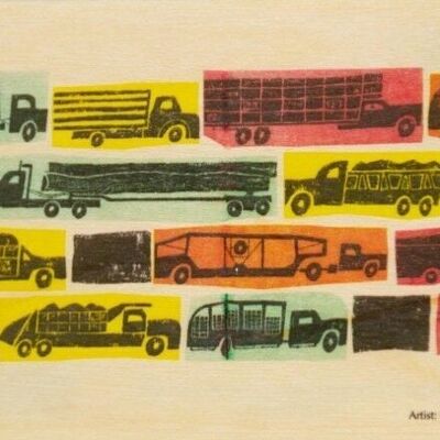 Carte en bois- kids traffic jam