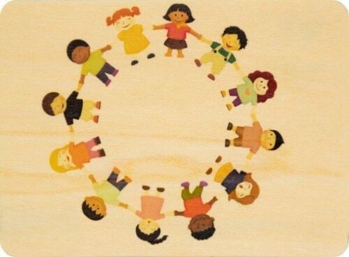 Carte en bois- kids 2 circle