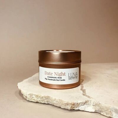 Date Night | Rose Gold Travel Tin Candle