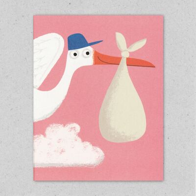 NEW BABY | Stork, pink