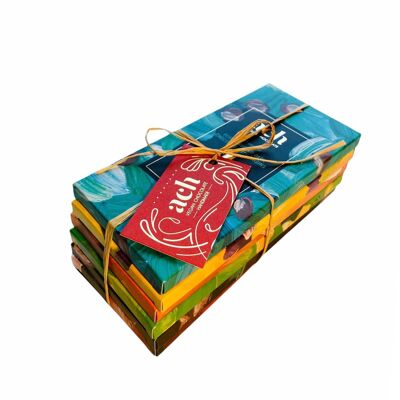 Coffret cadeau bio sucré de 6 tablettes de chocolat