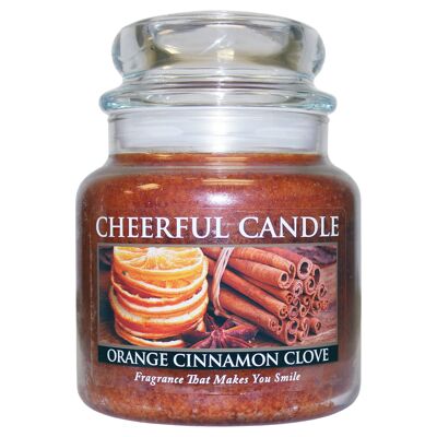 16Oz Cheerful Candle-Orange Cinnamon Clove