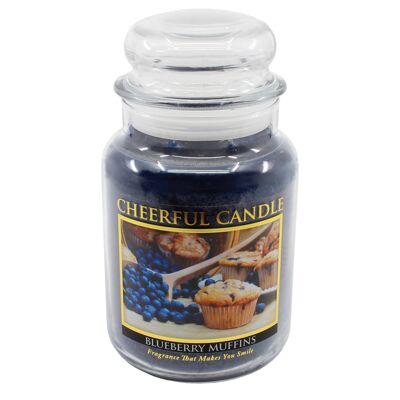 24Oz Cheerful Candle-Blueberry Muffins