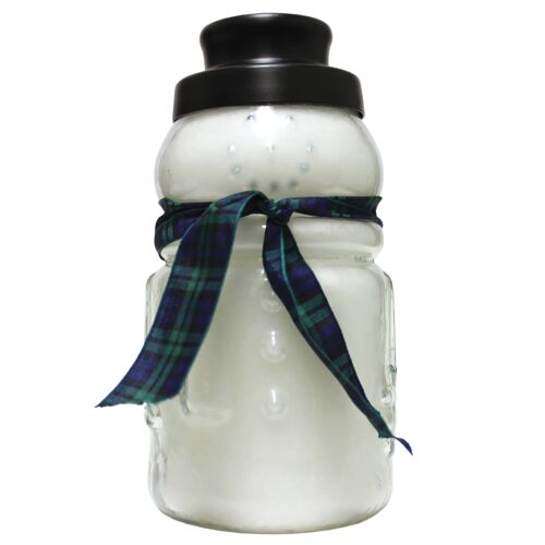 30Oz Large Snowman Candle- Holly Tree