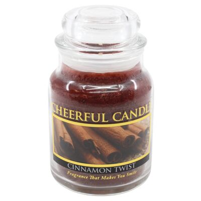 6Oz Cheerful Candle-Cinnamon Twist