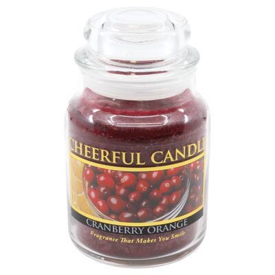 6Oz Cheerful Candle-Cranberry Orange