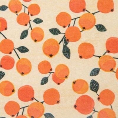 Carte en bois- abc oranges