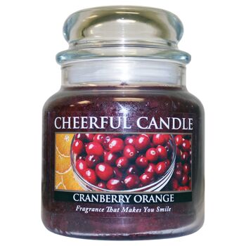 16Oz Bougie Joyeuse-Cranberry Orange 2