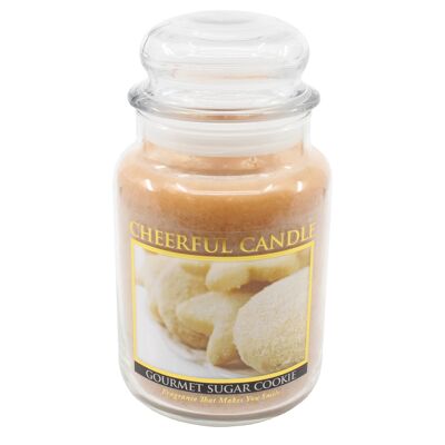 24Oz Cheerful Candle-Gourmet Sugar Cookie