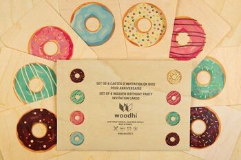 Set de 8 cartes- birthday donuts