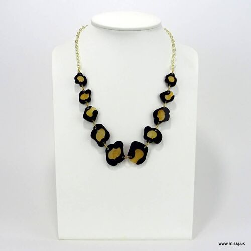 Leopard Print Chain Necklace Small