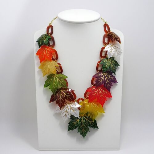 Maple Leaves Statement Necklace Small