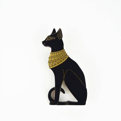 Egyptian Cat Goddess Brooch Small