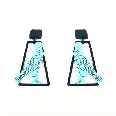 Caged Falcon Earrings Small