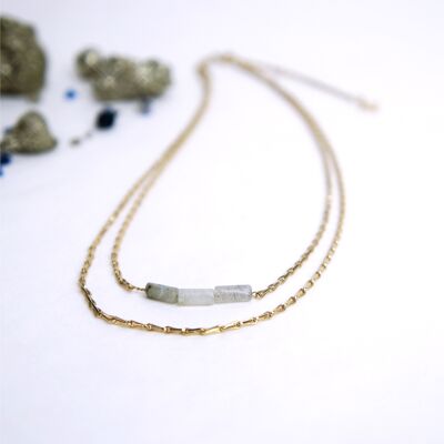 Collana HIBANA doppia - labradorite