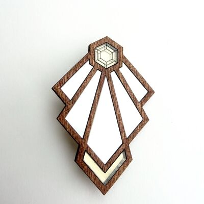 Tulip Art Deco Brooch Small