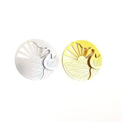 Broche Pequeño Cisne Golden Dawn