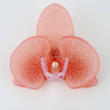 Broche orchidée 3D Blush Pink & Pink Small 1