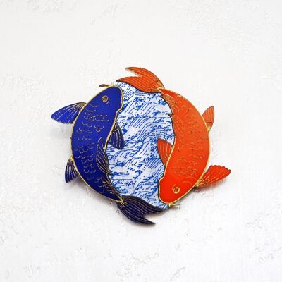 Japanese Koi Fish Brooch Small