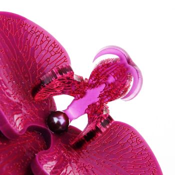 Broche Orchidée 3D Prune Passion Petite 2