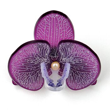 Broche Orchidée 3D Fleur De Raisin Petit 1