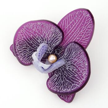 Broche Orchidée 3D Fleur De Raisin Petit 4