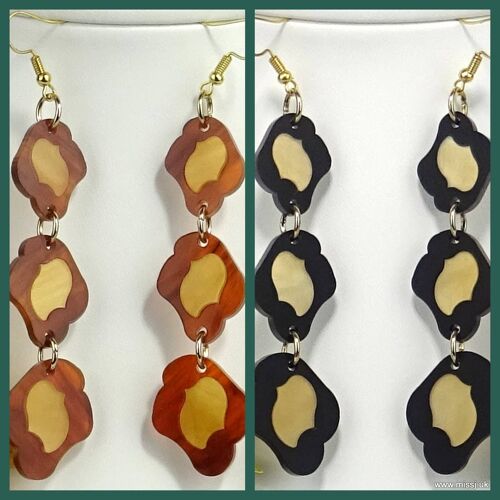 Leopard print Earrings Hanging Large