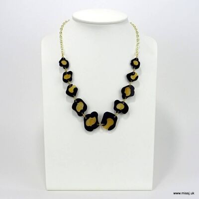 Leopard Print Chain Necklace Large