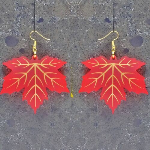 Maple Leaf Earrings Large