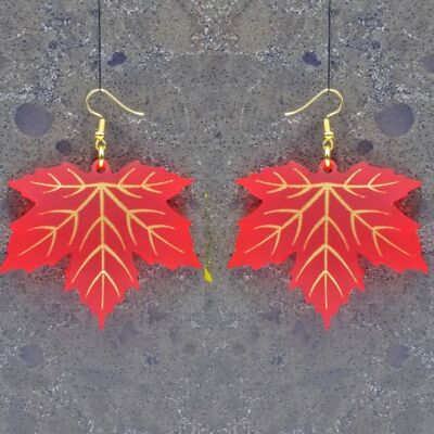 Maple Leaf Earrings Large