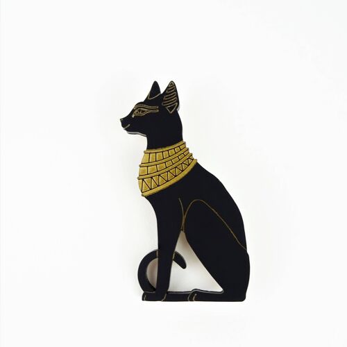 Egyptian Cat Goddess Brooch Large