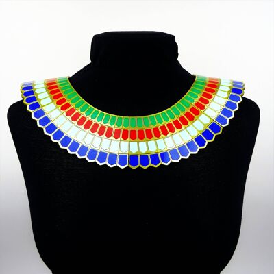 Collar con joya de corona Nefertiti grande