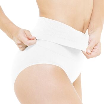 Culotte ceinture anti-cellulite blanc pour femme 7