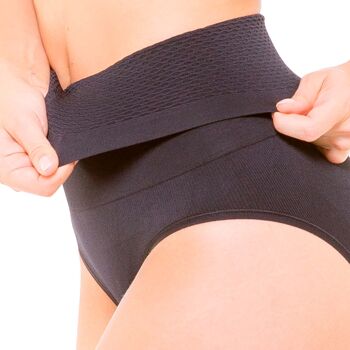 Culotte ceinture anti-cellulite noir pour femme 7