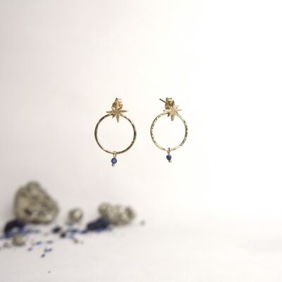 HIBANA earrings - lapis lazuli