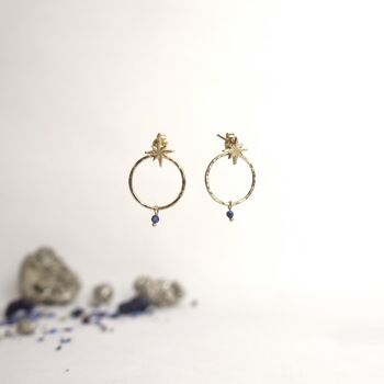 Boucles d'oreilles HIBANA - lapis lazuli